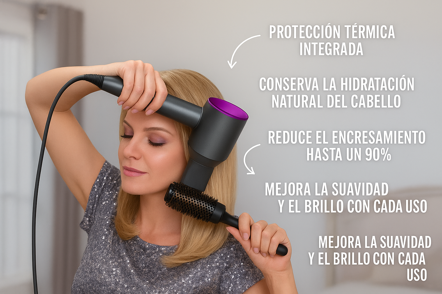 Secador Iónico Profesional Anti-Frizz VAIRONE™