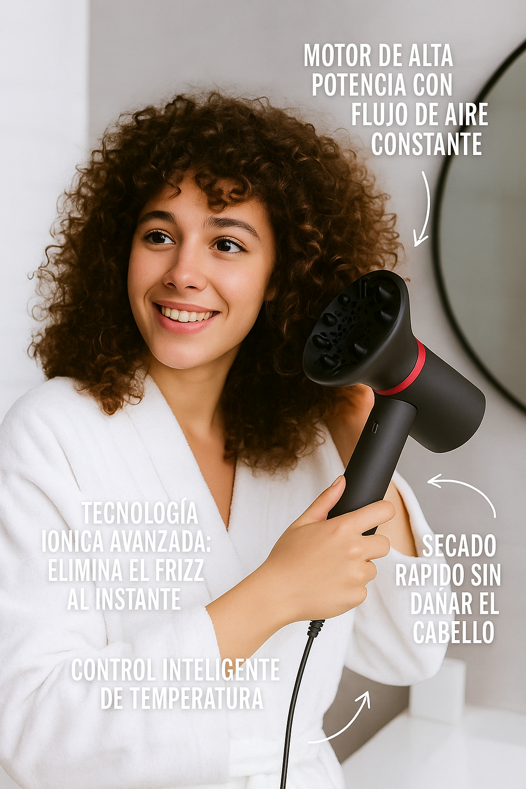 Secador Iónico Profesional Anti-Frizz VAIRONE™