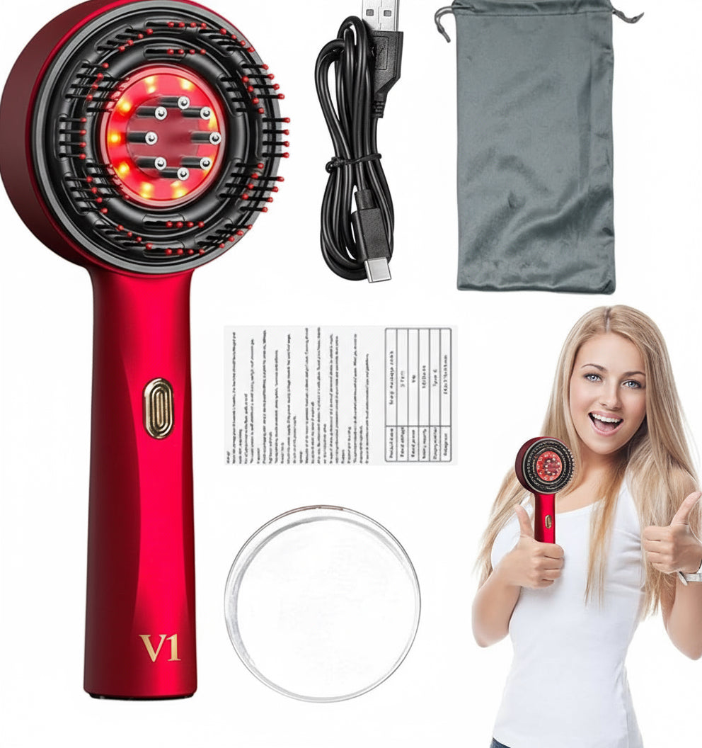 Cepillo masajeador anticaída + serum capilar nocturno