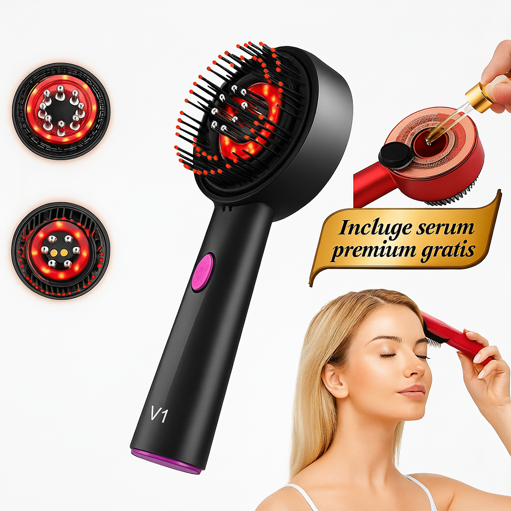 Cepillo masajeador anticaída + serum capilar nocturno