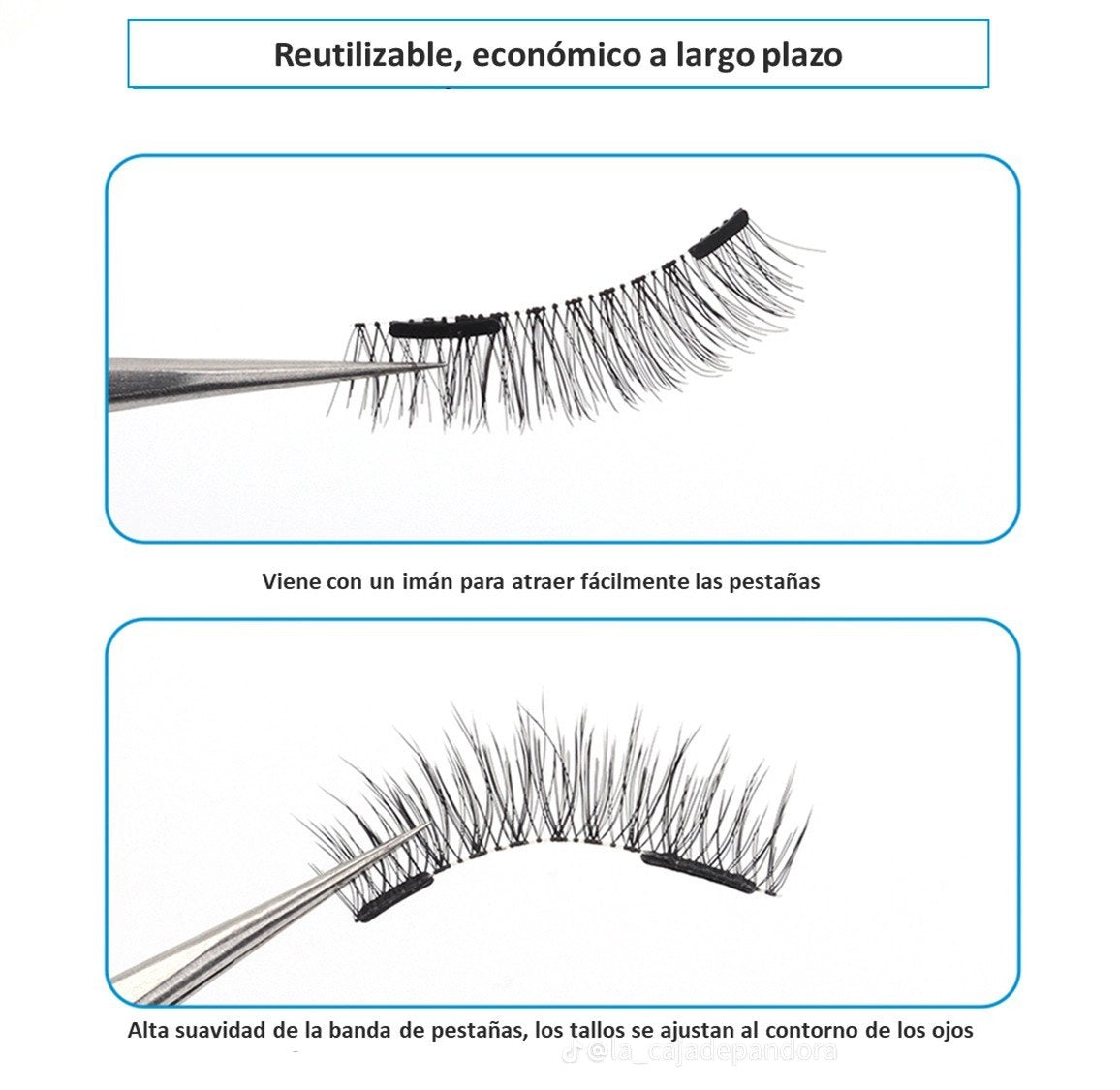 Pestañas magneticas reutilizables
