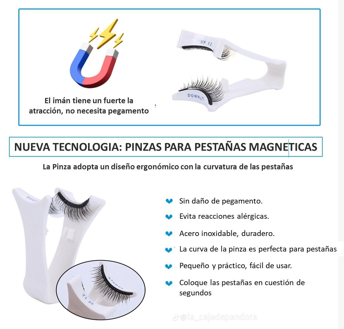 Pestañas magneticas reutilizables